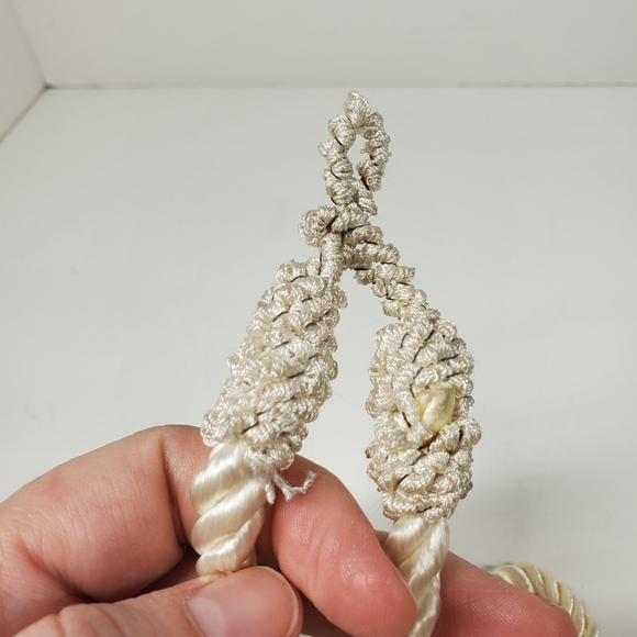 Ivory Curtain Drape Holders Lot of 2 - Picture 3 of 3